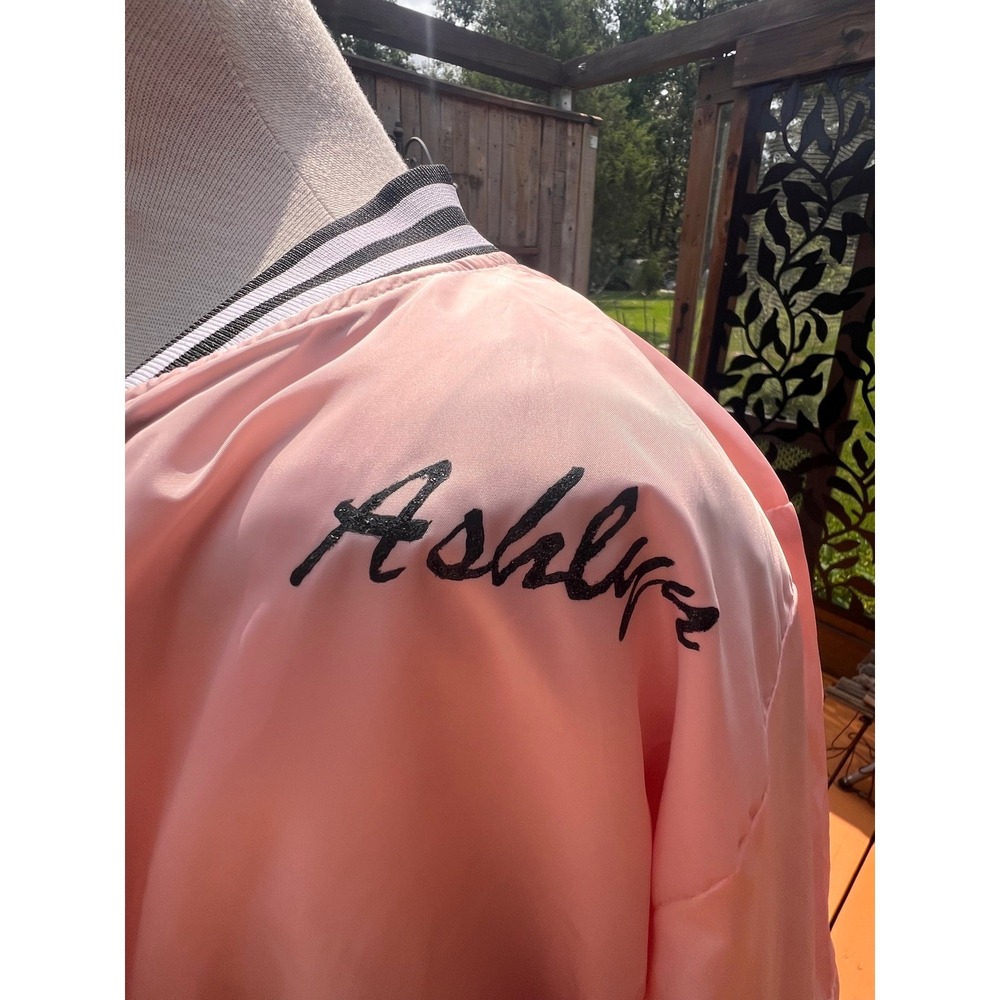 Homemade Pink Ladies Jacket and Poodle Skirt Costume Set 50s Grease Theme Large - Picture 9 of 13